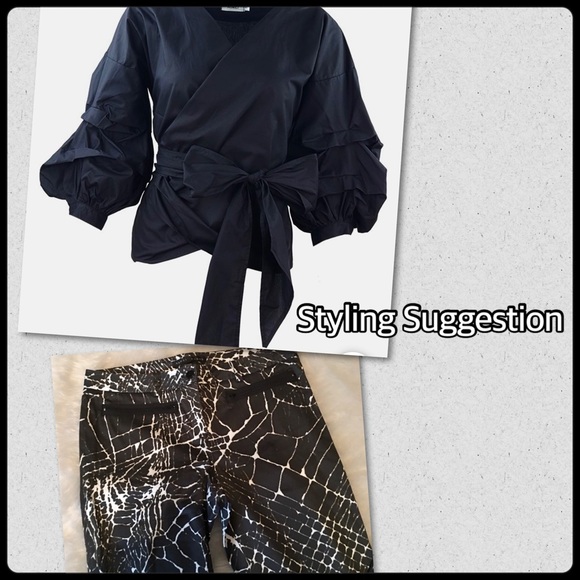 Yansi Fugel Crackle Print Pants - Picture 11 of 11